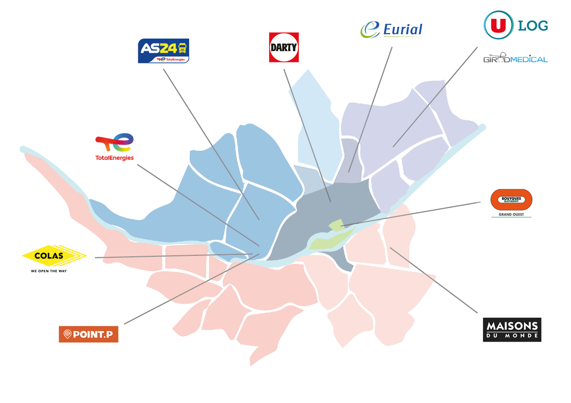 Implantation des 10 plus grosses entreprises nantaises - Clerville - Décembre 2021