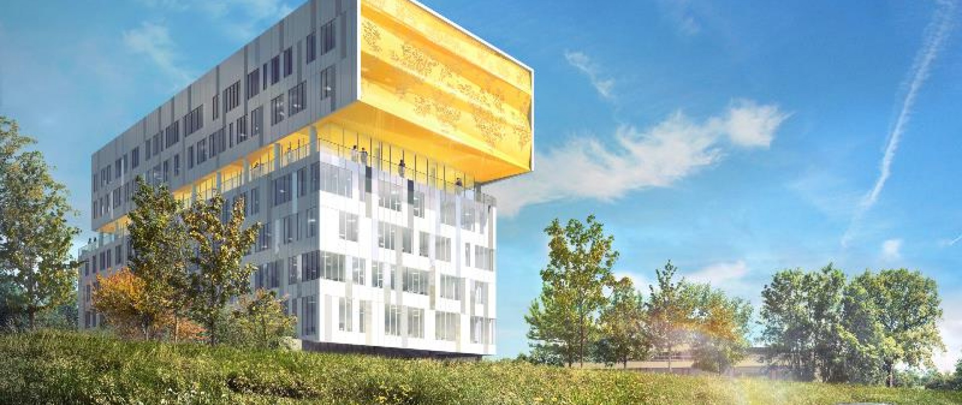 IMMEUBLE DE BUREAUX NEUFS PROCHE TRAMWAY AVEC BELLE VISIBILITE ET NOMBREUX STATIONNEMENTS
