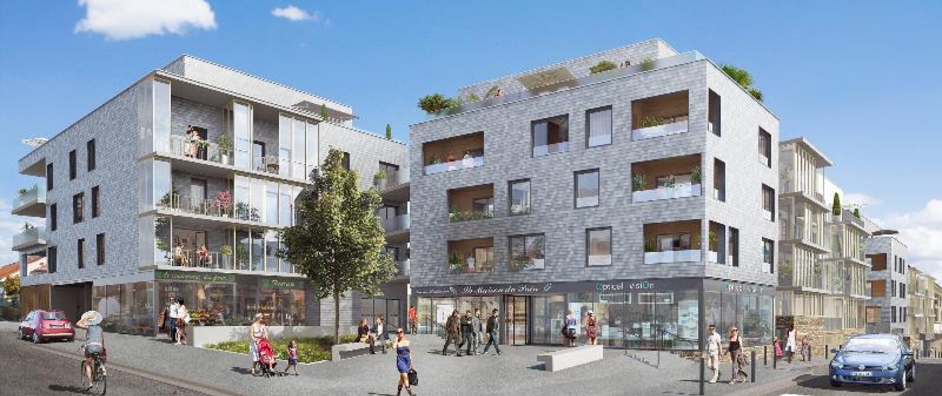NANTES NORD OUEST, DANS LE CENTRE DE SAINT-HERBLAIN, LOCAUX COMMERCIAUX AVEC BELLE VISIBILITE